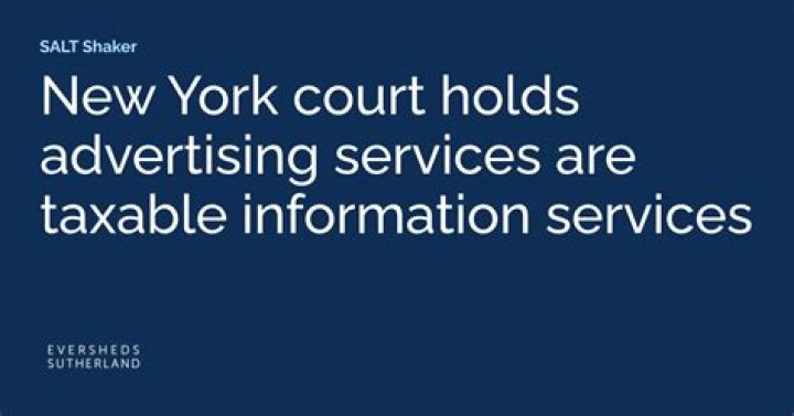 Are advertising services taxable in New York?
