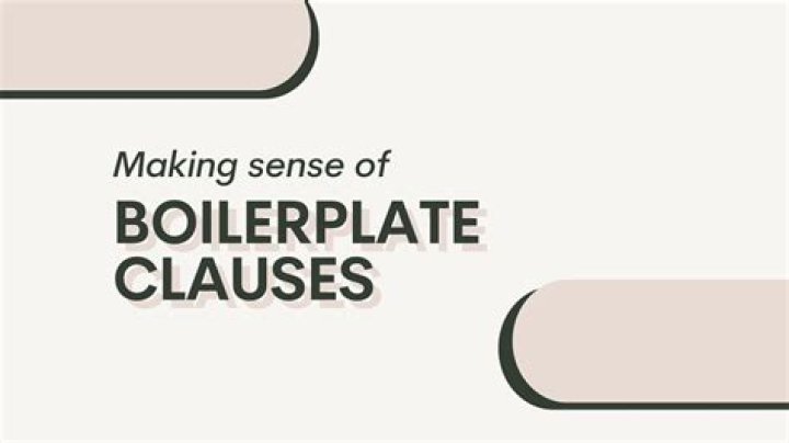 Are boilerplate clauses necessary?