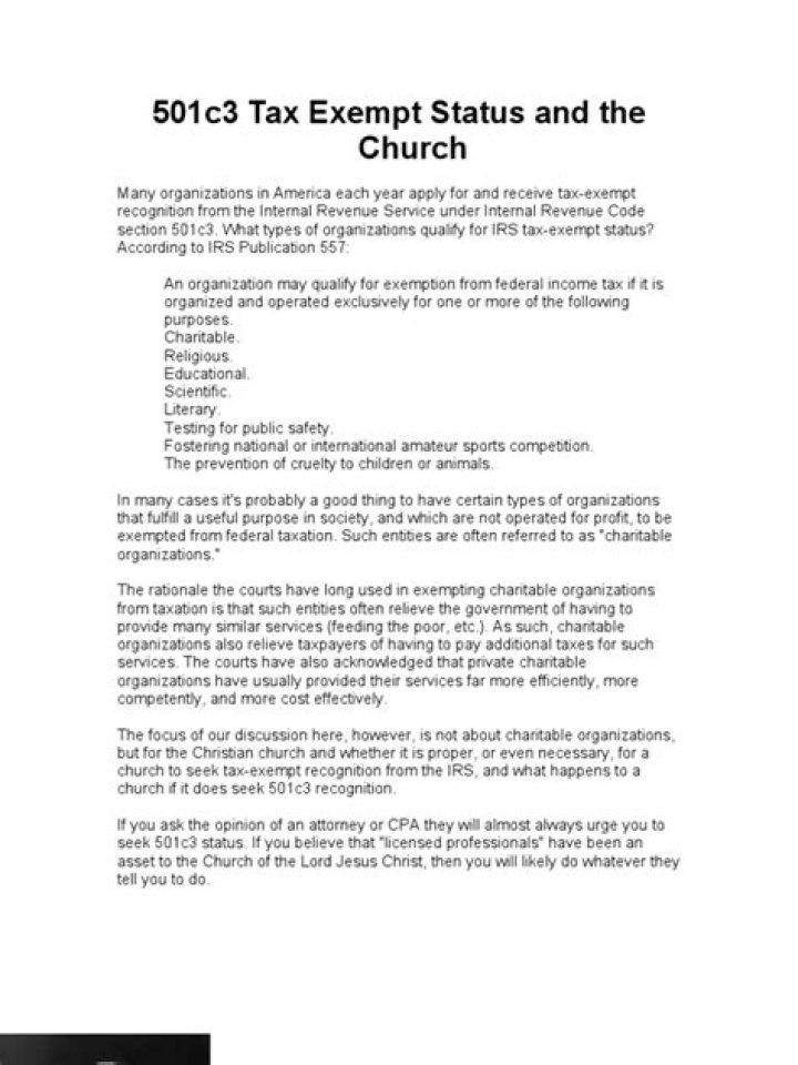 Are church schools tax-exempt?