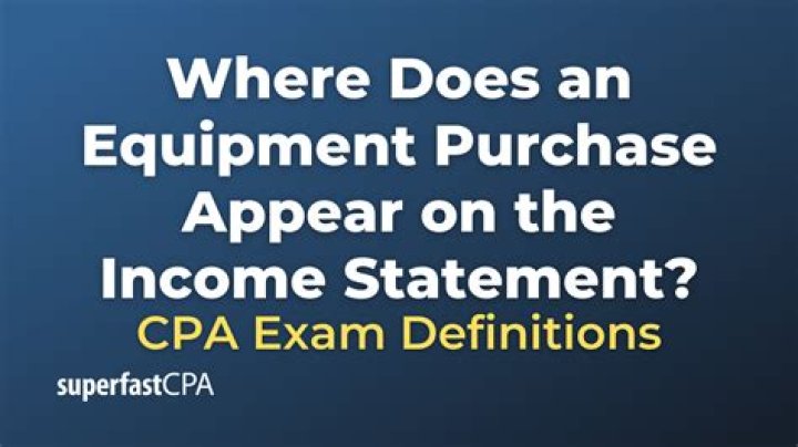 Are equipment purchases an expense?