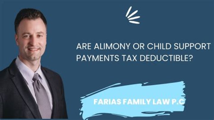 Are family support payments tax deductible?
