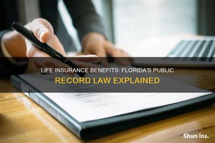 Are life insurance policies public record?