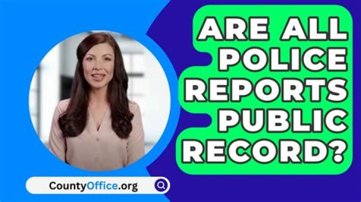 Are police reports public record Oregon?