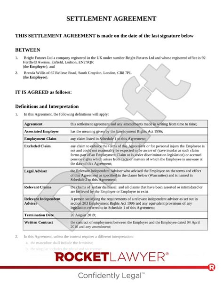Are settlement agreements taxable UK?