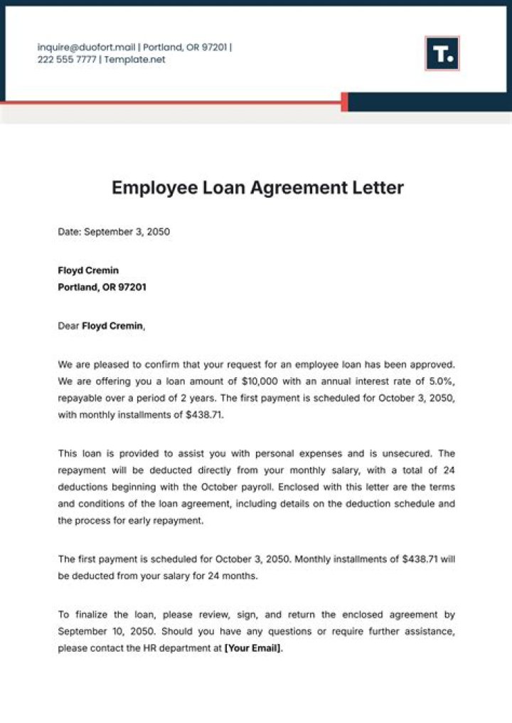 Can a business make a loan to an employee?