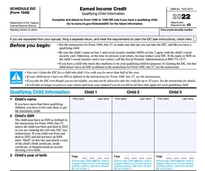Can a grandmother take the earned income credit for a child?