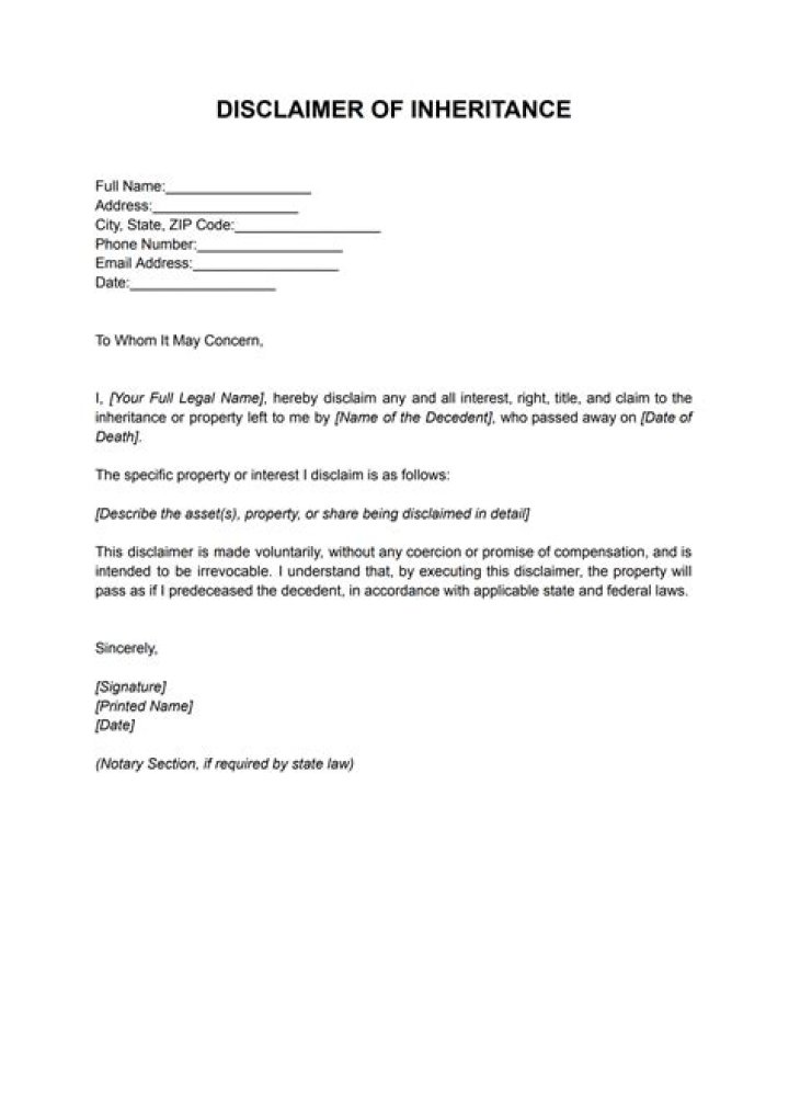 Can beneficiary decline inheritance?