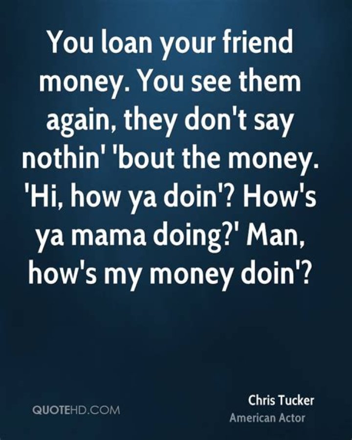 Can I loan a friend money?