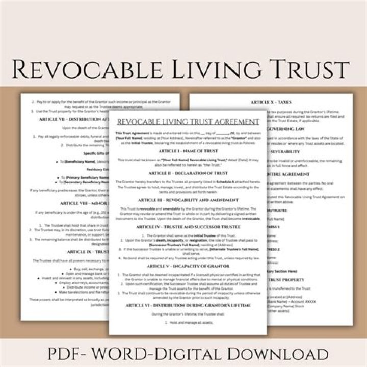 Can living trust be revoked?