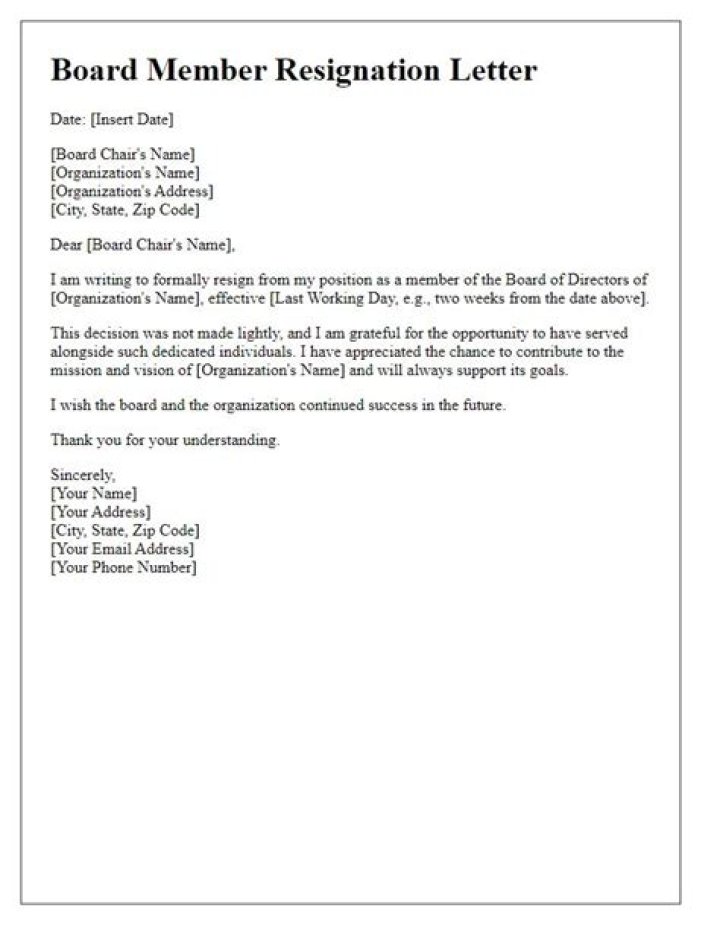 Can you ask a board member to resign?