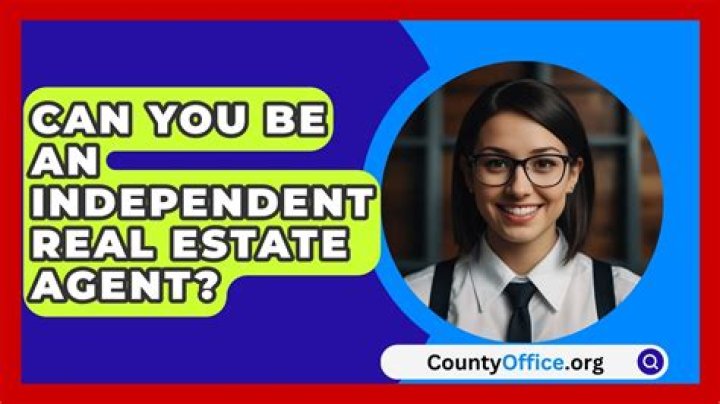 Can you be an independent real estate agent?