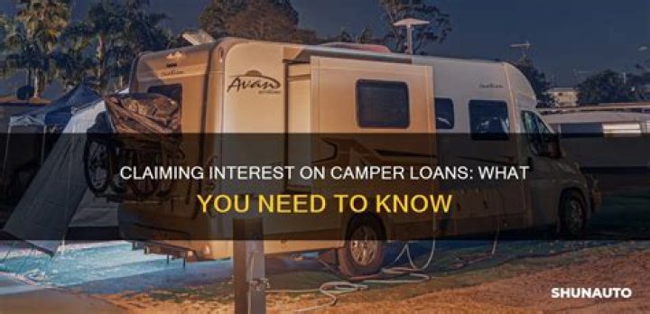Can you claim interest on RV loan?