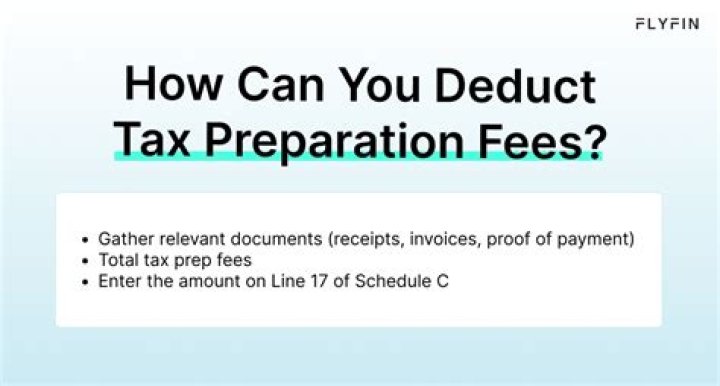 Can you deduct tax preparation on Schedule C?