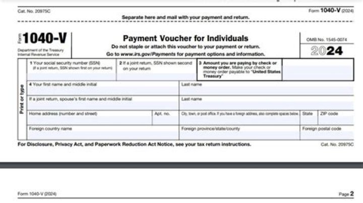 Can you make 1040-V payment online?