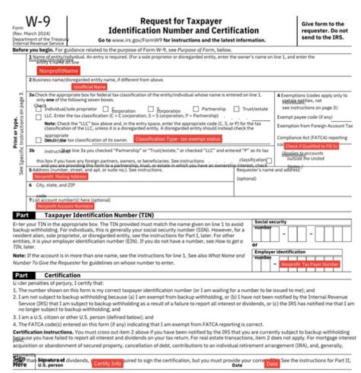 Do individuals need to fill out a W-9?