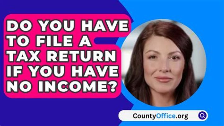 Do you have to file a tax return if you have no income?