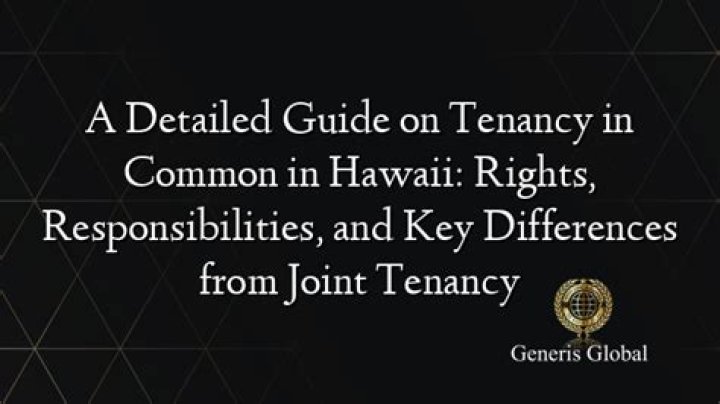Does Hawaii have joint tenancy?