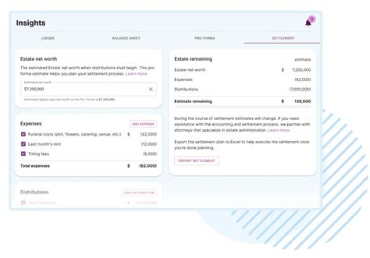 How are estate distributions reported?