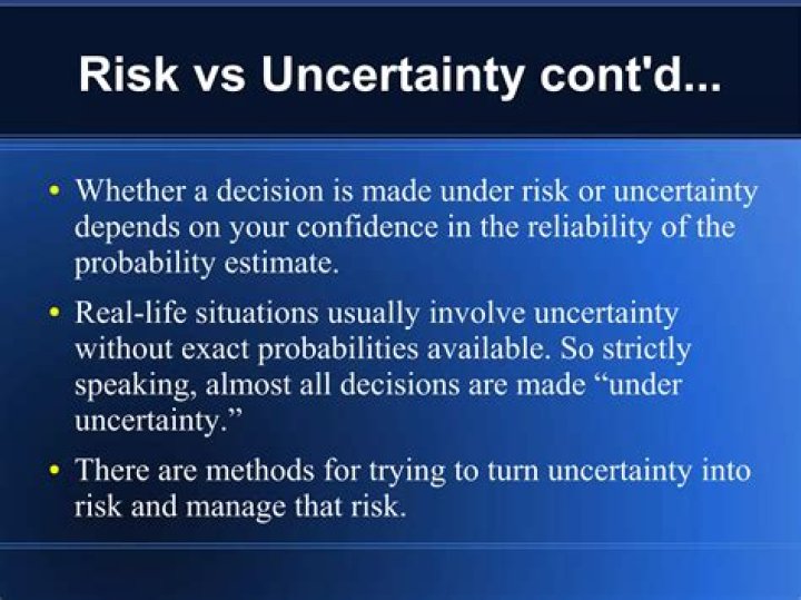 How are risk and uncertainty related?