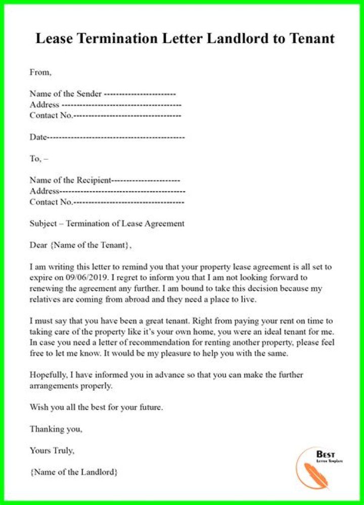 How can a landlord terminate a lease?
