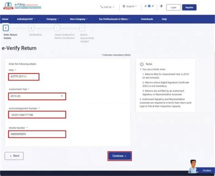 How can I get EVC to E-Verify return?