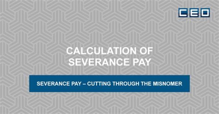 How do employers determine severance pay?