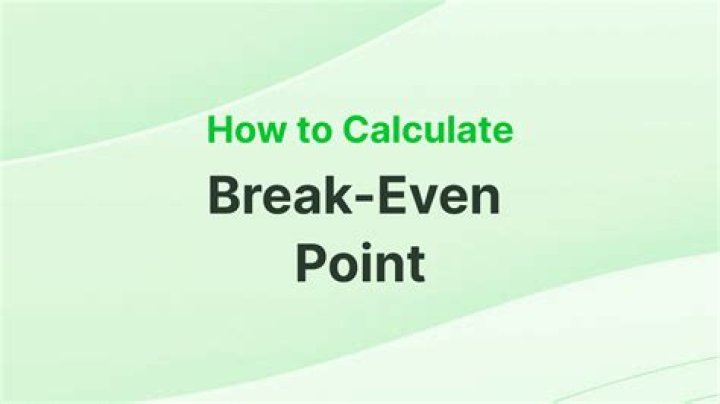 How do I calculate break-even point?