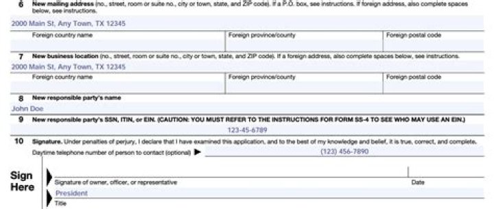 How do I change my IRS responsible party?