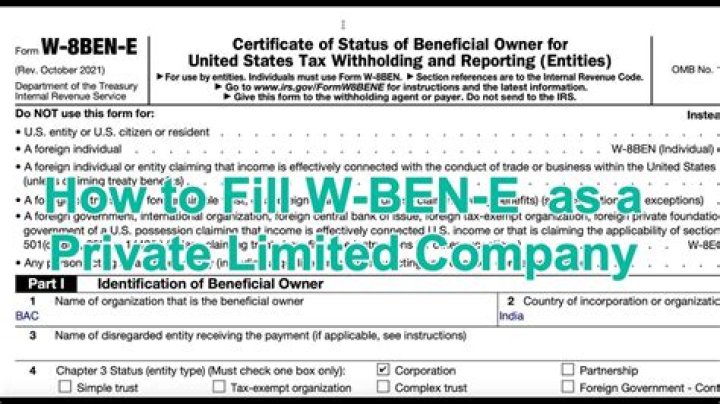 How do I fill out a w8ben E?