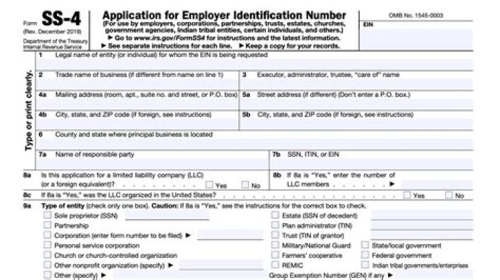 How do I get a copy of my IRS form ss4 online?