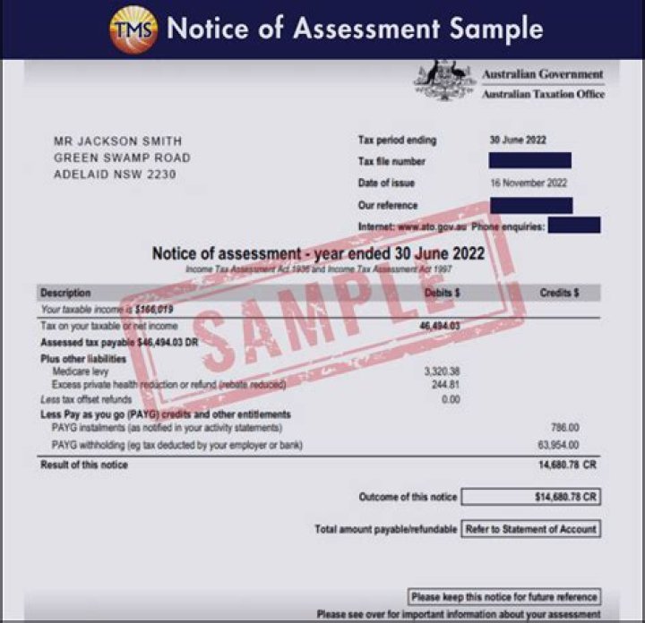 How do I get an old notice of assessment?