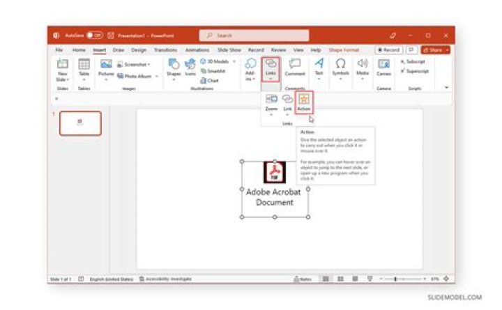 How do I insert an Excel file into PowerPoint 10?