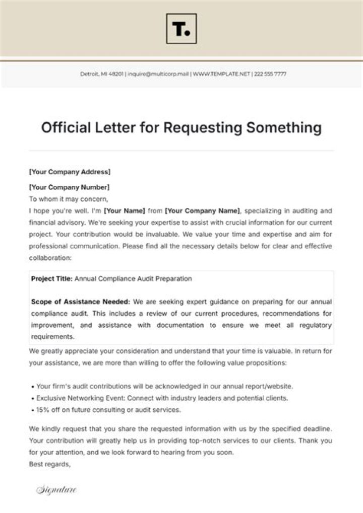 How do I write a letter requesting contributions?