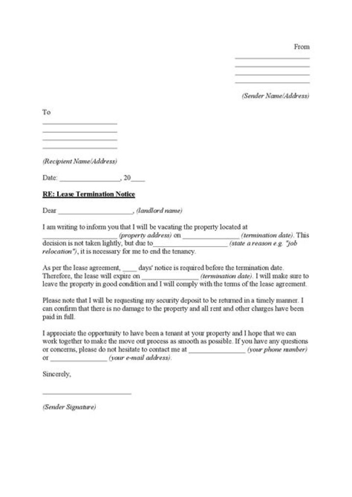 How do I write a letter to end my lease?