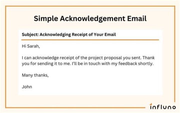 How do you acknowledge an attachment in an email?