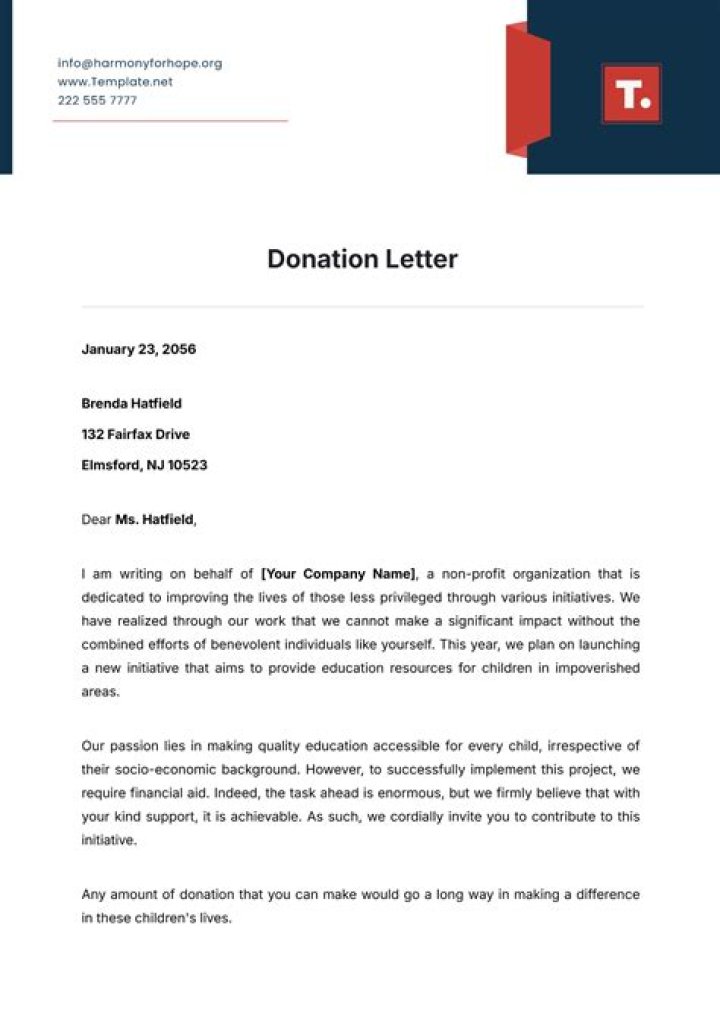 How do you ask for donations for a house?