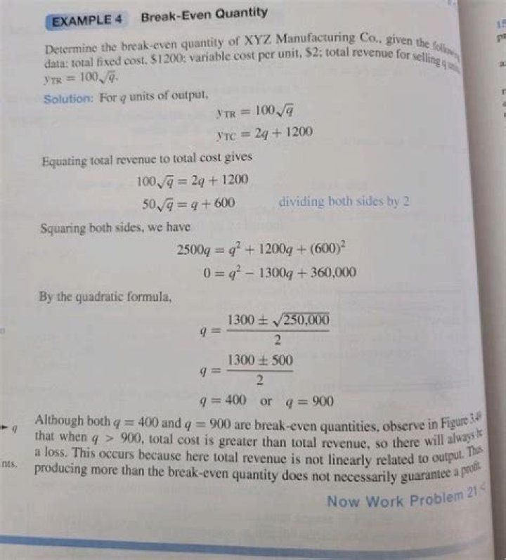 How do you calculate break-even quantity?
