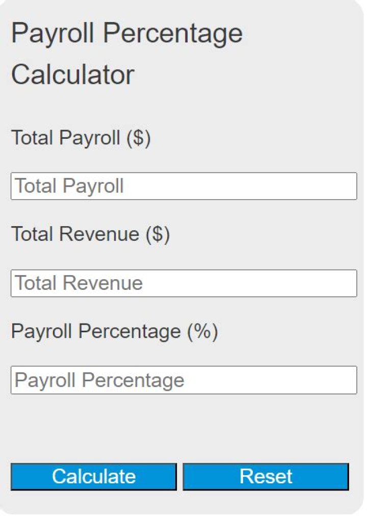 How do you calculate payroll percentage benefits?