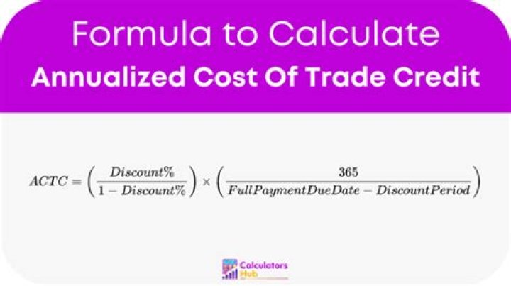 How do you calculate the effective annual cost of trade credit?