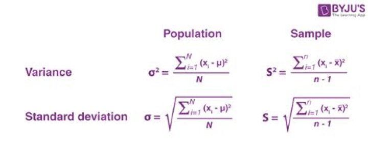 How do you calculate variance and standard deviation?