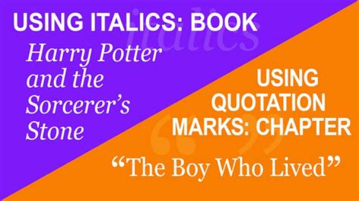 How do you cite a book in italics in a paper?