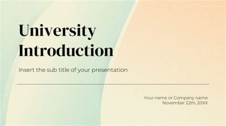 How do you do a university presentation?