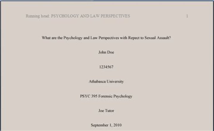 How do you format a psychology paper?