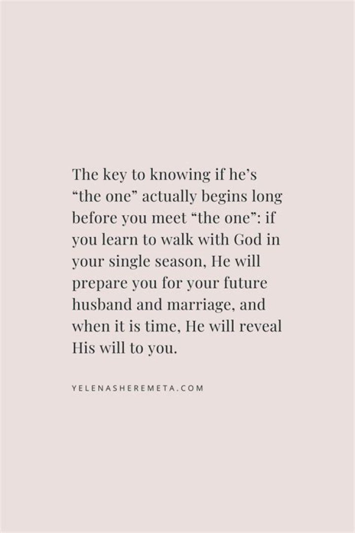 How do you know he is the one after divorce?