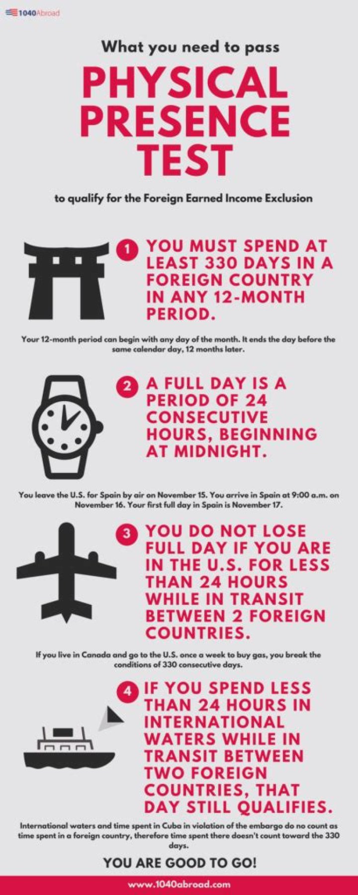 How do you prove the physical presence test?