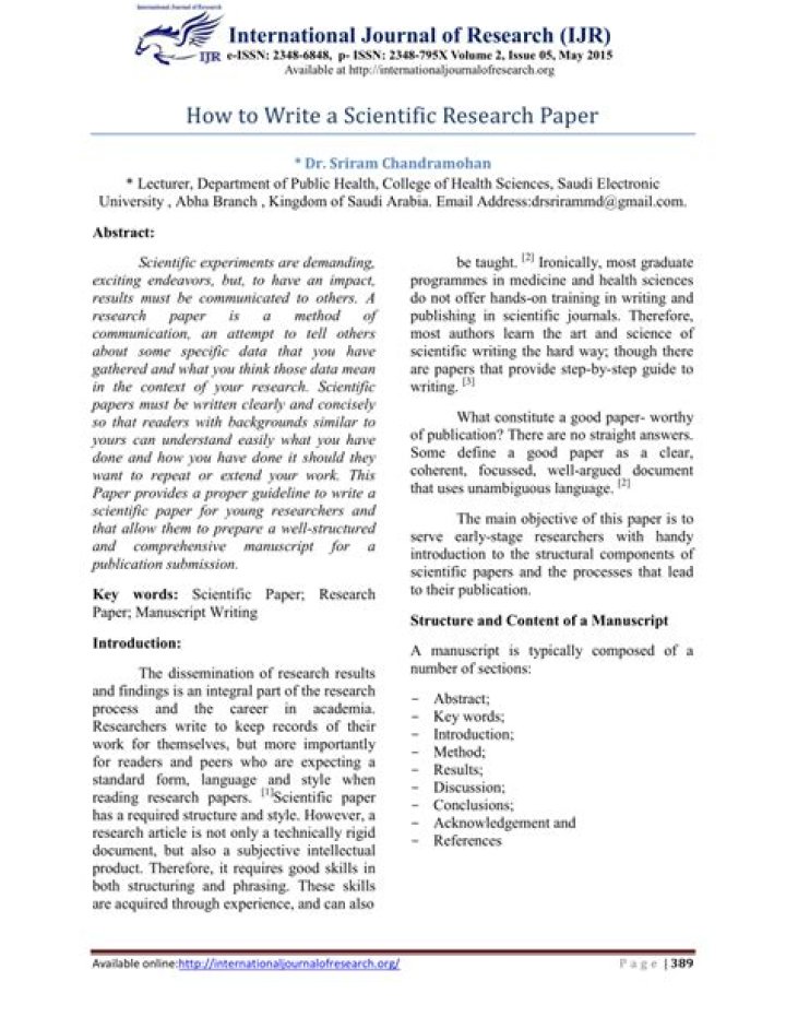 How do you read a scientific research paper?
