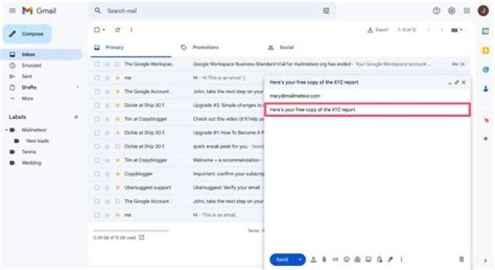 How do you say please see the attachment in an email?
