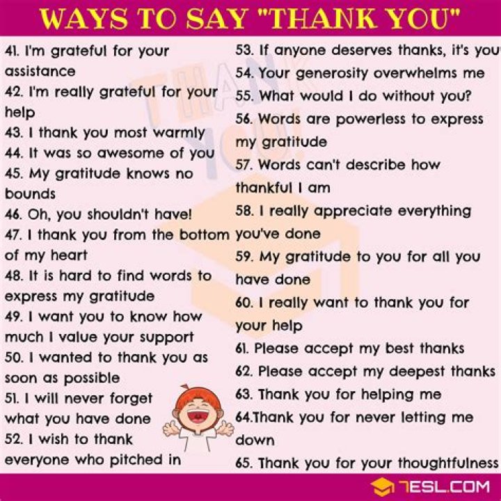 How do you say thank you to a person who helped you?
