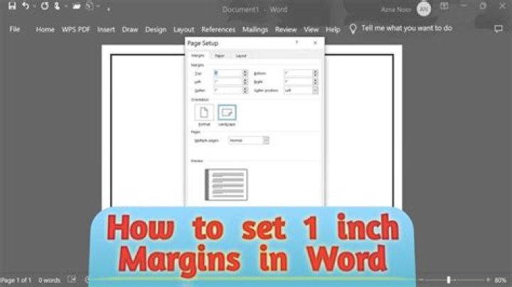 How do you set 1 inch margins on Open Office?