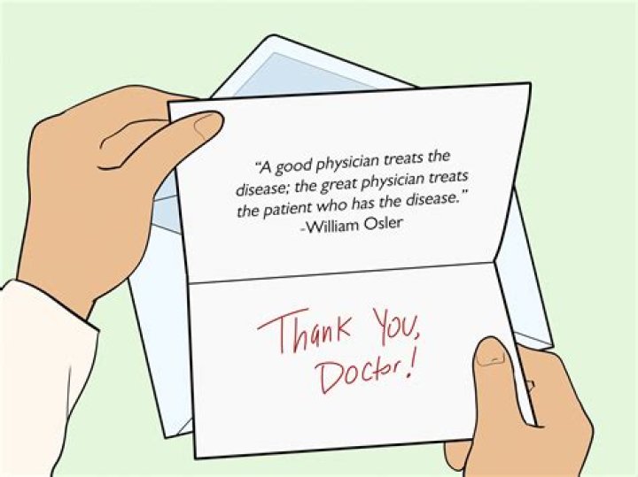 How do you thank a doctor for their advice?